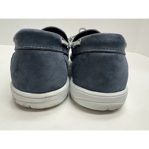 Allen Edmonds Men\'s Ely Leather Boat Shoes with Ties Navy Size 8 D main image 8